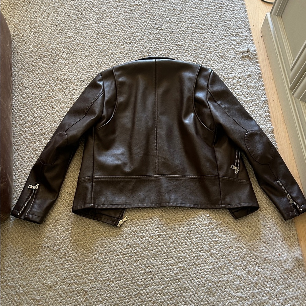 Forever 21 Dark Brown Leather Jacket - Picture 3 of 3